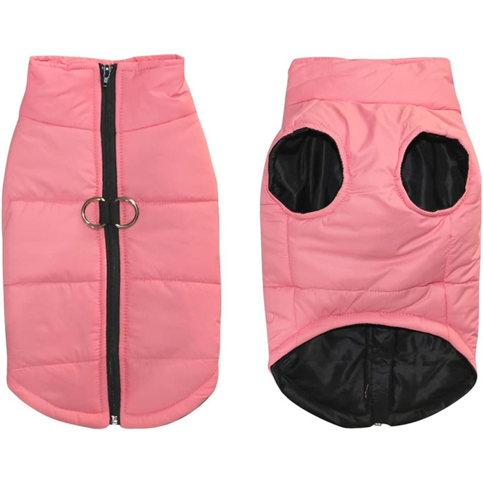 Водонепроникний теплий зимовий одяг для собак FeimaX - тепла куртка для маленьких, середніх та великих собак, курка-жилет для цуценят, рожевий колір