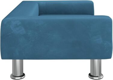 Ліжко для собак і котів vidaXL, синє, оксамитове, 70x45x26,5 см, м'яке ліжечко-диван для маленьких собак і котів