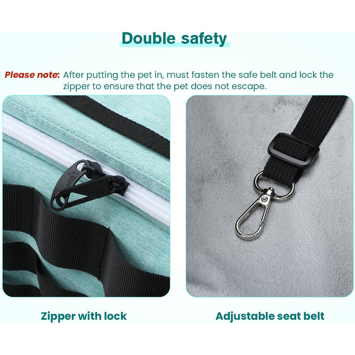 Транспортна переноска для котів Pecute, розширювана, для 2 котів, велика переноска для собак та цуценят, складана переноска-сумка для котів, аква-зелений колір