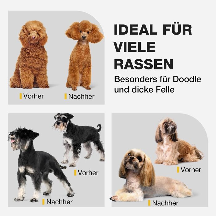 Професійна машинка для стрижки собак Leise з нержавіючої сталі, для густого та кучерявого хутра