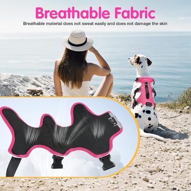 Світловідбиваючий нашийник для собак з LED, перезаряджуваний, зручний, водонепроникний, для середніх та великих собак, зелений (рожевий, M)