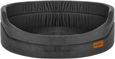 Крісло-ліжко для собак Z4L BALY, велюр, сірий, 2XL (63x59 см)