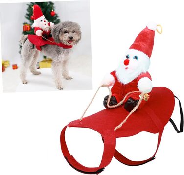 Костюм для собаки FRCOLOR: теплий зимовий наряд для собак та котів, костюм Святого Миколая, теплий зимовий одяг для тварин, розмір XL