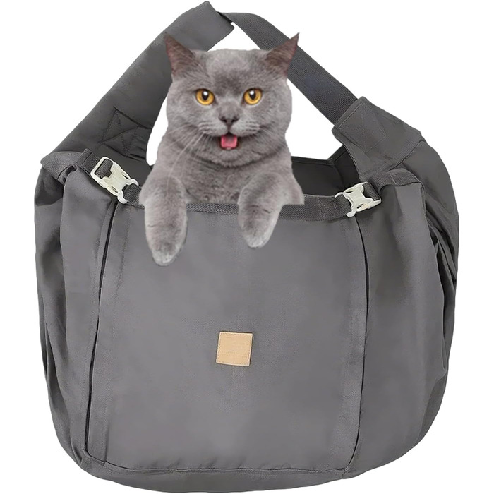 Сумка-переноска для собак та котів, рюкзак-переноска для подорожей, прогулянок та кемпінгу (сірий)