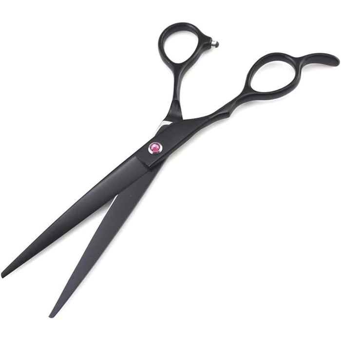 Професійна ножиці для собак, вигнуті ножиці для грумінгу, набір інструментів для догляду за шерстю собак, чорний, 7 дюймів