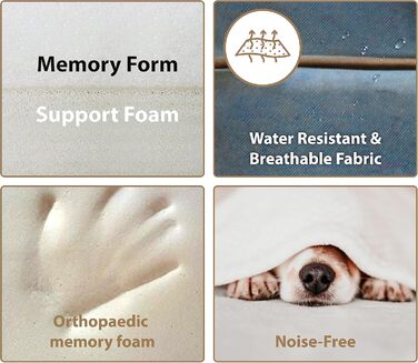 Ортопедичне собаче ліжко Ellie-Bo з піною-пам'яттю, водовідштовхувальне, для клітки/бокса, зелене, XXL (122 см), 122x75x6 см