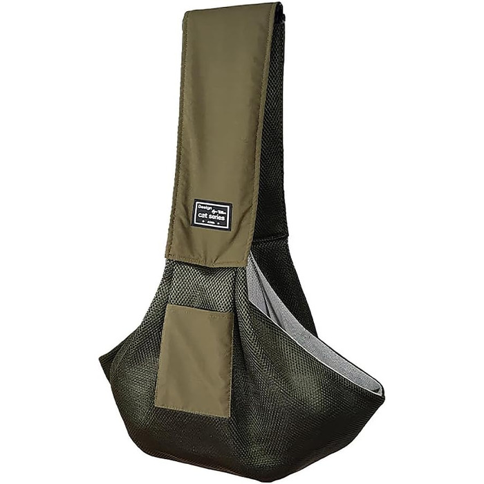 Сумка-переноска для собак до 5 кг, Sling Pet Carrier, зручна переноска для тварин, сумка-переноска для котів та собак, для прогулянок на плечі (Темно-зелена)