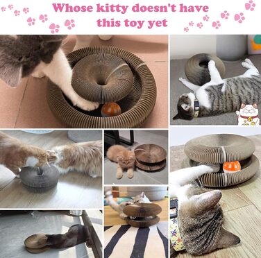 Котяче дряпальний борд - інтерактивна іграшка з котом'ятою та дзвіночком. Дряпальний картон для котів, іграшка для шліфування кігтів.