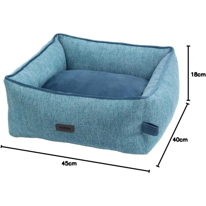 Ліжко для кота Nobby Linou, кутовий, блакитний, 45 x 40 x 18 см