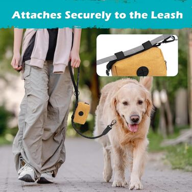 Диспенсер для собачих відходів PetBonus: водонепроникний контейнер для пакетів + 15 шт. пакетів (зелений/коричневий)