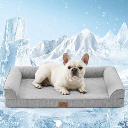 Ортопедичне ліжко для собак COZY KISS - велике, комфортне, знімний чохол, водовідштовхувальне покриття (XL, L)