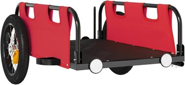 Причіп для велосипеда ARKEM, червоний, з тканиною Oxford та сталевим з'єднувачем. Причіп для велосипеда, кошик для собак