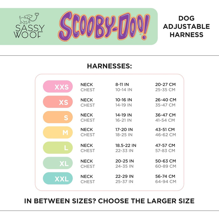 Нашийник для собак Sassy Woof Scooby-Doo™ M, регульований, міцний і зручний, стильний аксесуар для середніх порід