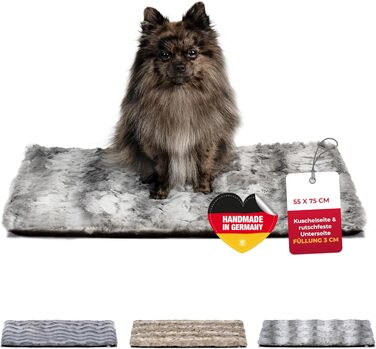 Ліжко-матрац для собак HS-Hundebett Shadow S (55x75 см), з наповнювачем, протиковзке, м'яке, пране, вироблено в Німеччині