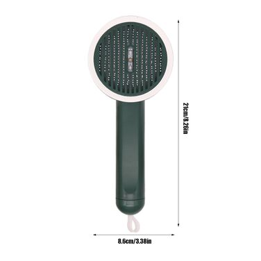 Гребінець для собак та цуценят Slicker від випадання шерсті | Ергономічна гребінець з кнопкою для розплутування для щоденного догляду за шерстю, білий (зелений)