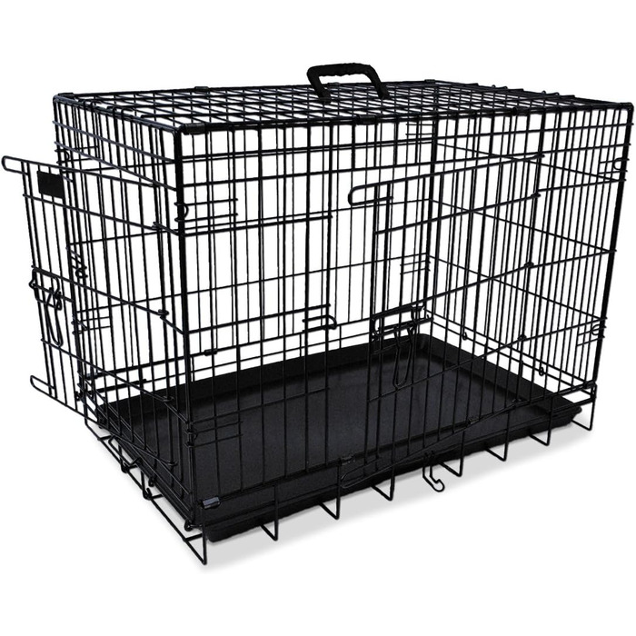 Складаний транспортний клітка для собак Nobby 62x43x49 см, чорний