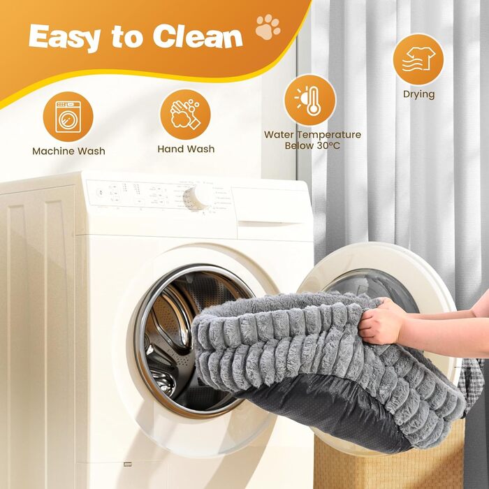 М'яке ліжко для котів та маленьких собак, 50 x 20 см, круглої форми, сірого кольору (S)