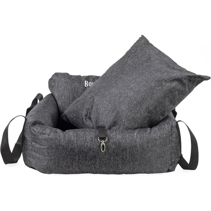 Автомобільний сидіння для собак: зручний, універсальний, миючий, 55x65 см, чорний