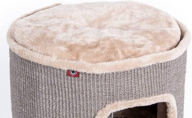 Котячий будиночок Tony з сизалю, 90 см, котячий будиночок для ігор, котячий будиночок з 3 печерами, котячий будиночок, котячий тур, котячі меблі, плюш з іграшкою, бежевий