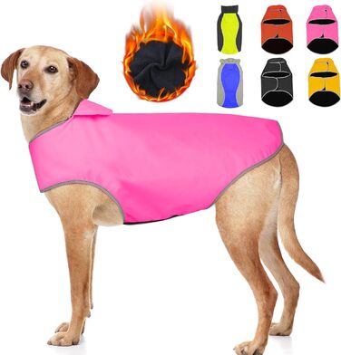 Водонепроникний теплий дощовик для собак - регульований жилет для собак з відбиваючими елементами, для малих, середніх та великих собак (зелений, X-Large)