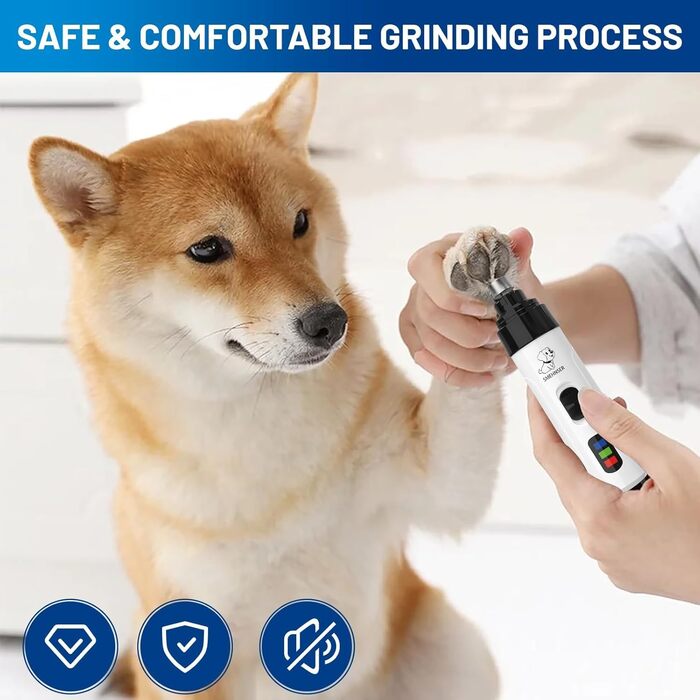 Електричний точило для собачих кігтів CMANLNYK - тихий, акумуляторний, для собак малого, середнього та великого розміру