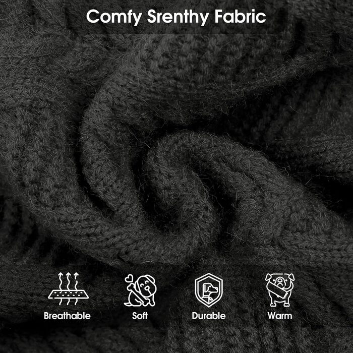 Пуловер для собак ASENKU XXL: теплий зимовий пуловер для великих собак, Пітбуль, Лабрадор, сірий колір