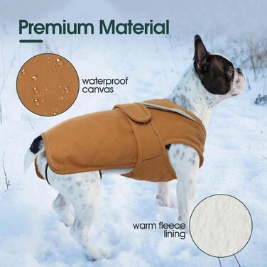 Зимовий теплий куртка для собак Kuoser з відбиваючими елементами, флісова жилетка для маленьких та середніх цуценят, водонепроникна та вітронепроникна жилетка для собак з отвором для повідка, XS-3XL, Зелений (XXL(Обхват грудей:70-85см;Обхват шиї:73см), Ко