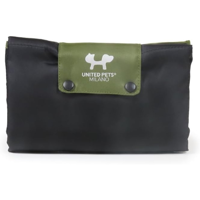 Килимок для собак Lazy Dog Mat від United Pets – портативне, складне ліжко для собак, ідеально підходить для ресторанів та подорожей. Легкий килимок для собак, чорно-зелений, універсальний розмір