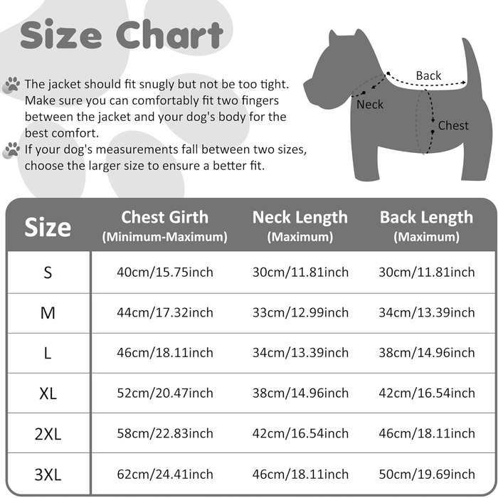 Зимовий одяг для собак: тепла куртка з LED-краваткою, світловідбиваючі смуги, водонепроникний, для маленьких та середніх собак (Чорний, XXL)