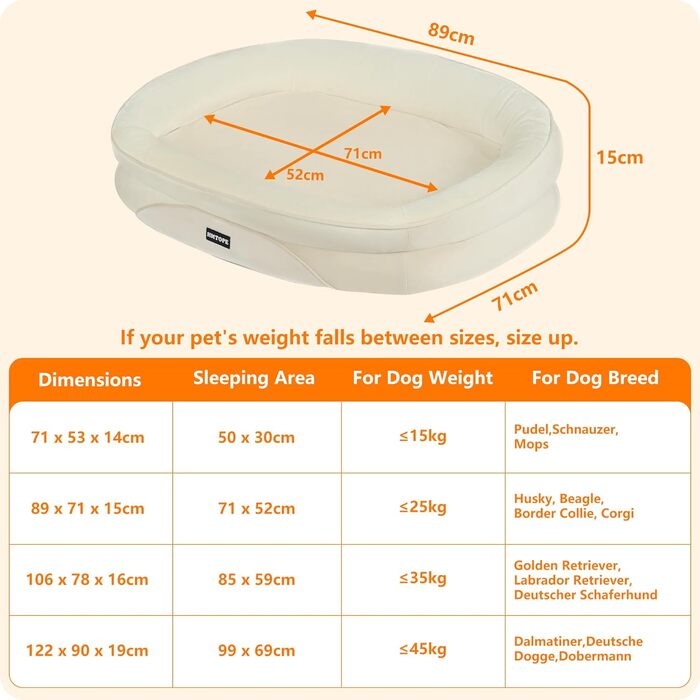 Ортопедичне ліжко для собак, ліжко-софа для собак з підголовником, антиковзаюча підставка, знімний та пральний кошик для собак, середні та великі породи, 106 x 79 x 17 см, оливковий колір
