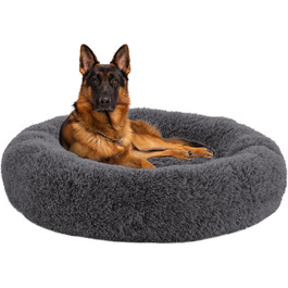 Кругле м'яке ліжко для собак та котів, Anti-Stress, XX-Large, сірий, плюшеве, для дому