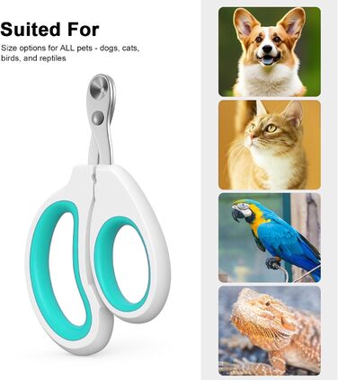 Ножиці для кігтів котів та дрібних тварин (зелені)