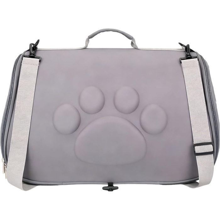 Транспортна сумка для котів Quorvex, м'яка, на плечі, сіра (M)