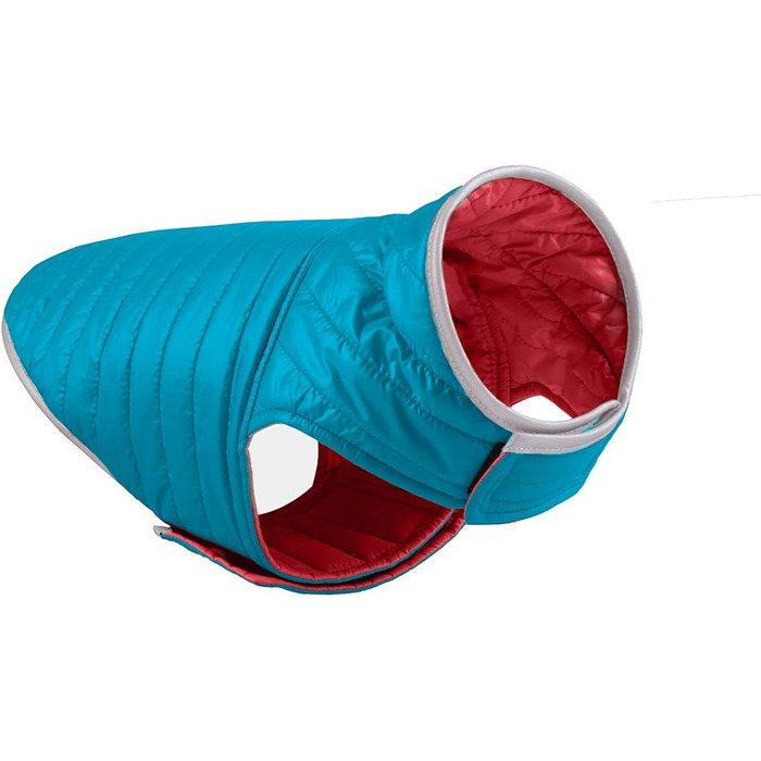 Зимова куртка для собак - тепла, водонепроникна жилетка з наповнювачем, світловідбиваюча, для осені/зими (XL, червоний + синій)