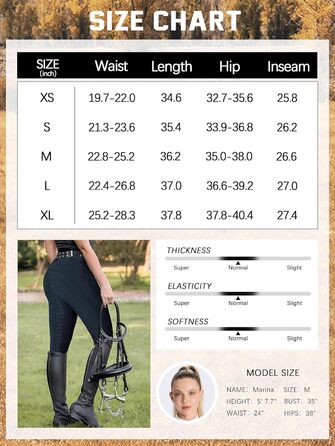 Жіночі рейтузи для верхової їзди DMVOD з силіконовим зчепленням - штани для верхової їзди (Темно-синій, XS)