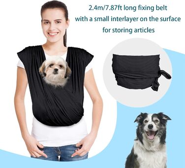 Сумка-переноска для собак, рюкзак для собак, чорний, 0-6,8 кг