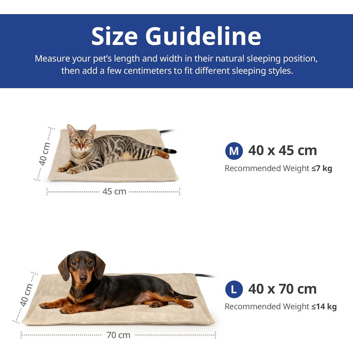 Кішечковий та собачий килимок NICREW з підігрівом 40x45 см, стабільна температура, антигризунковий кабель, хакі, 30 Вт