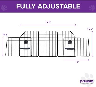 Бар'єр для собак у автомобіль Pawple - універсальний, для SUV, авто, вантажівки, міцний