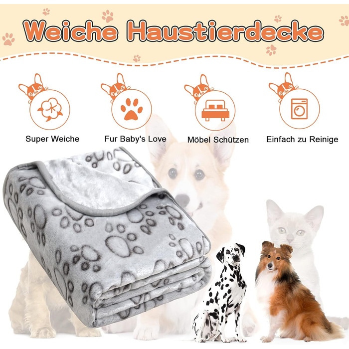М'яка ковдра для собак та котів, 200x150 см (Сірий, 130x150 см), для дому та подорожей, захист дивану