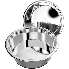 Mighty Paw миски для собак з нержавіючої сталі, 2 шт, нековзкі, захист від проливання, для води та корму, для великих і малих порід, можна мити в посудомийці