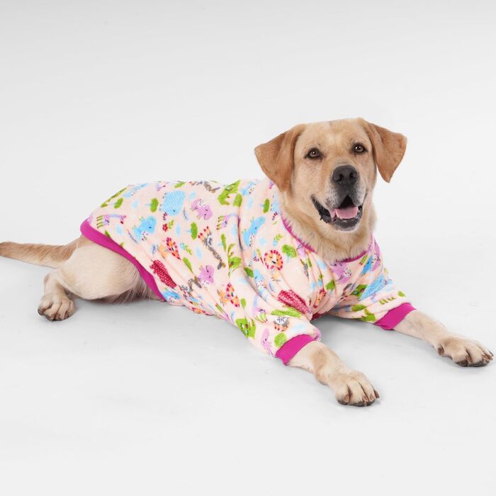 Теплий зимовий пуловер LovinPet для собак Бульдога, рожевий XX-Large. Зимовий одяг для тварин, комфортний фланелевий халат, одяг для собак на осінь та зиму