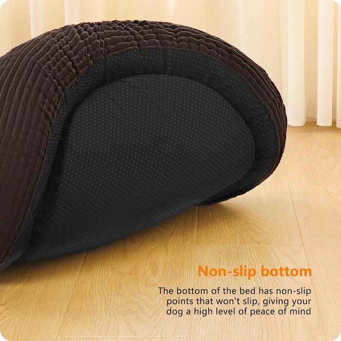 Кругле ліжко для собак середніх порід, котів. М'яке, зручне, знімний чохол, Ø 70 см (60x60x18 см), коричневе