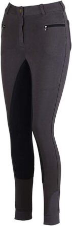 Жіночі штани для їзди верхи RL24 Vollbesatz Flex BASICLINE (36, темно-сірий/чорний)
