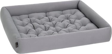 Ортопедичне ліжко для собак середніх порід - Pointer, знімний матрац, миється до 95°C, стійке до подряпин та укусів, Made in Germany (XXXL, 110x100 см, світло-сірий)