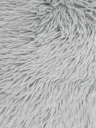 Кругле собаче ліжко Normani для великих та маленьких собак - ергономічна подушка-доннат - диванчик для собак з високим бортиком (Світло-сірий, 80x80x24 см)