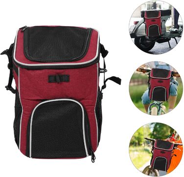 Транспортна коробка для собак FONDOTIN: рюкзак для маленьких собак з віднімним плечовим ременем, дихаюча сітка, складна та міцна для подорожей та активного відпочинку