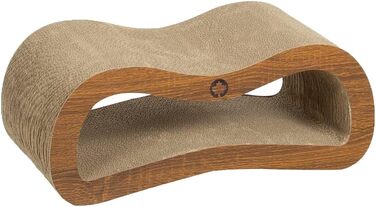 Крязовий борд Orbit Petite для котів | Дерево, крязовий картон, котяча м'ята | 45 x 18 x 23 см