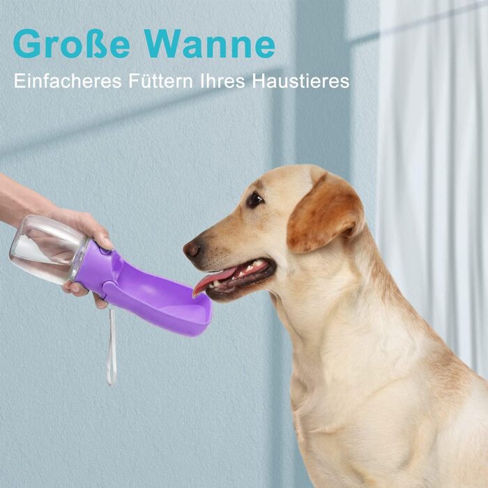 Турбо-пляшка для собак на прогулянці 350мл/570мл - вода для собак, для цуценят, маленьких, середніх та великих собак