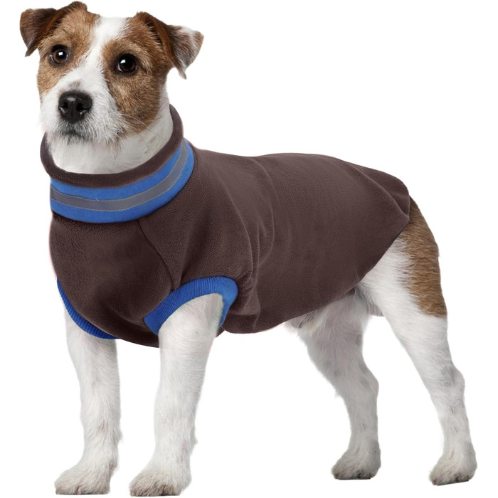 Зимовий теплий одяг для собак: теплий зимовий одяг, жилет для собак, флісова куртка для маленьких собак, тепла зимова куртка для чихуахуа (колір: коричневий, розмір: XS)