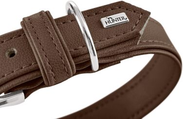 Нашийник для собак HUNTER Amalfi, веганська штучна шкіра Nappa, шоколадно-коричневий (55 см)